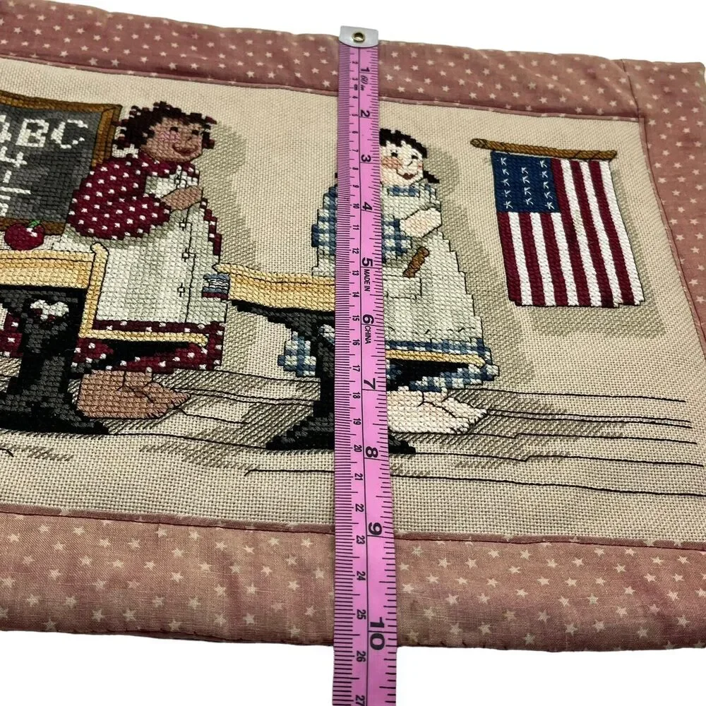 Flag Salute Wall Art Leisure Arts Cross Stitch Magazine August 1989 School Days